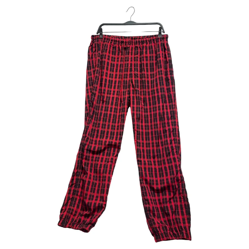 Supreme/Pants/M/Nylon/RED/Plaid/FLANNEL WIND PANTS