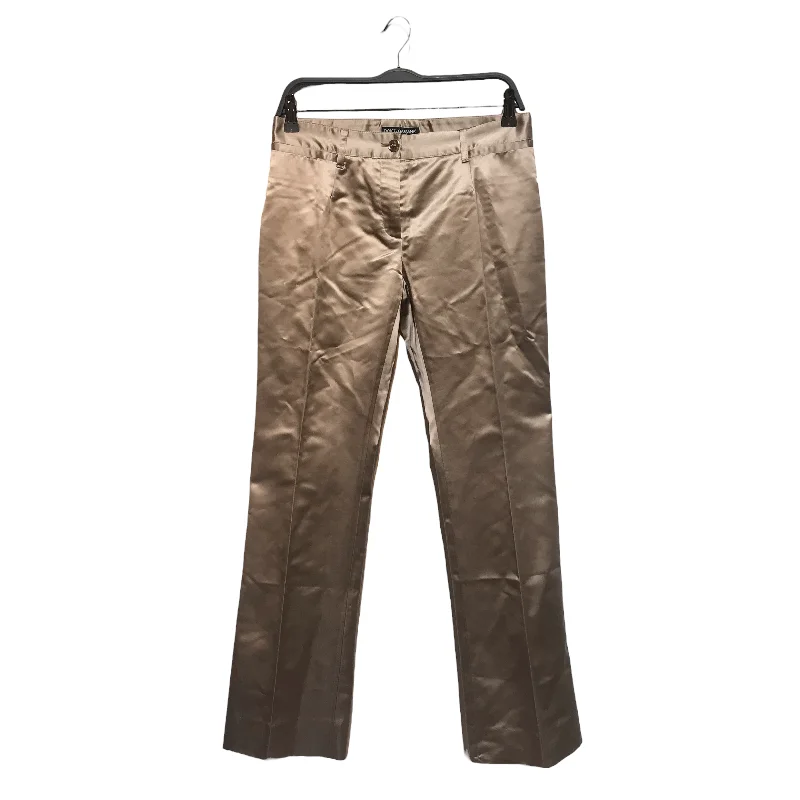 DOLCE&GABBANA/Bootcut Pants/40/Silk/BEG