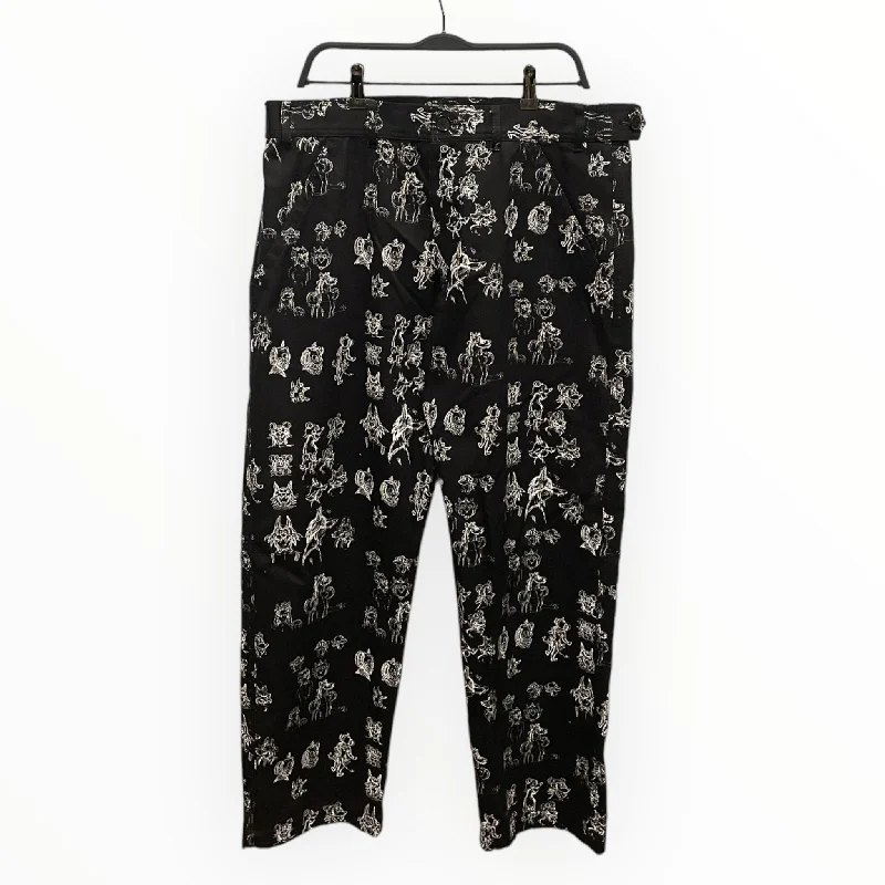 COMME des GARCONS SHIRT/Straight Pants/M/Cotton/BLK/All Over Print/