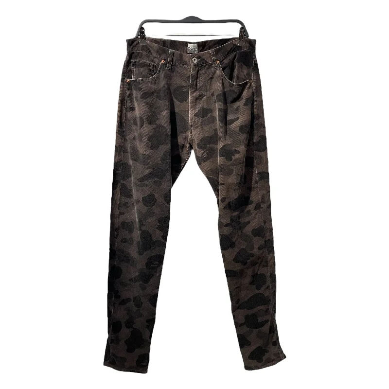 BAPE/Straight Pants/M/L/Cotton/GRY/Button Fly/All Over Print/