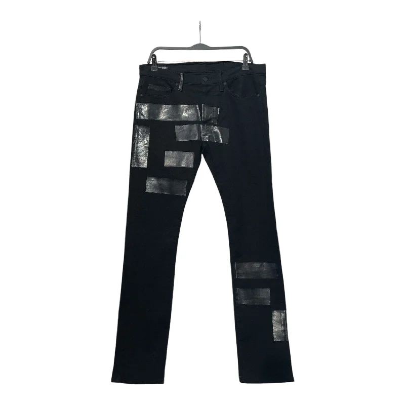 MARCELO BURLON COUNTY OF MILAN/Straight Pants/32/Cotton/BLK/