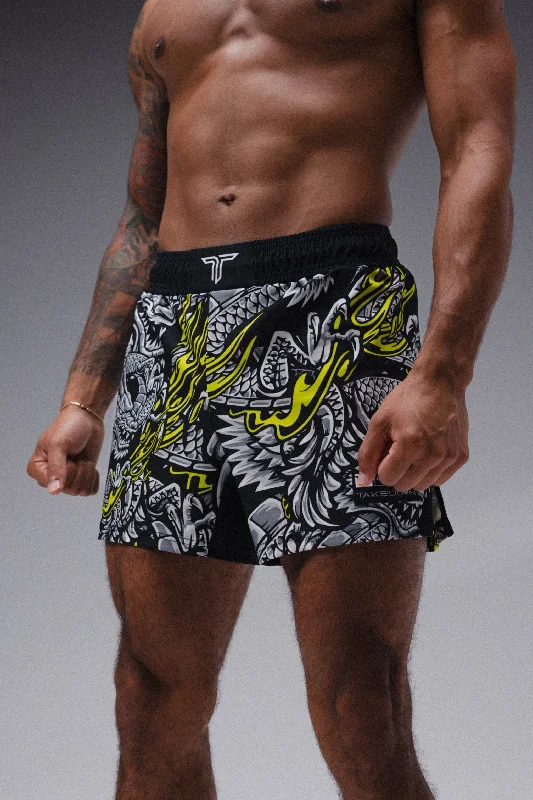 Iron Dragon Fight Shorts (5"&7“ Inseam) - Black Acid