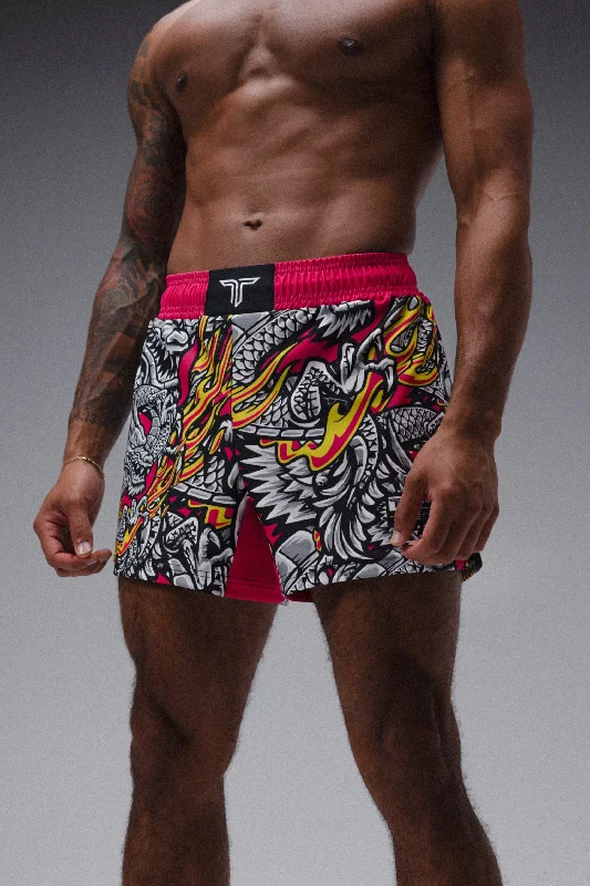 Iron Dragon Fight Shorts (5"&7“ Inseam) - Magenta