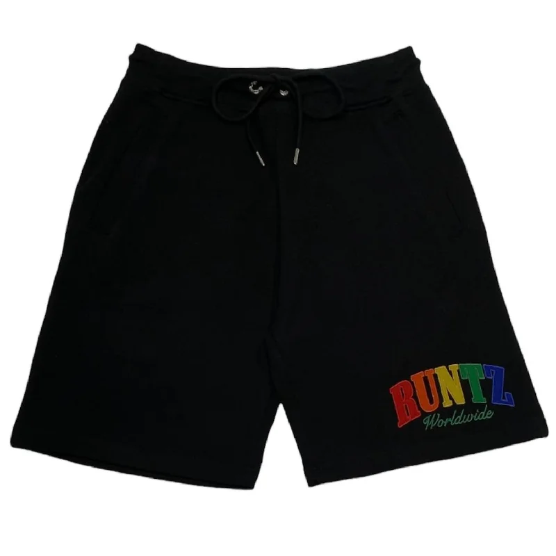 Men's Rainbow Runtz Knit Shorts In Black