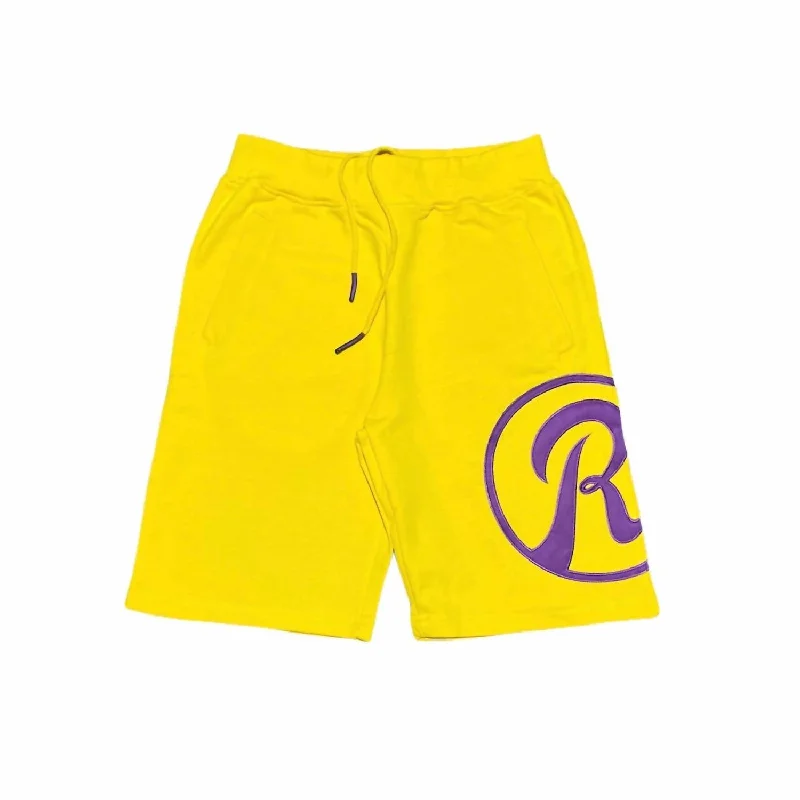 Men's Sessions Shorts In Gold/purple