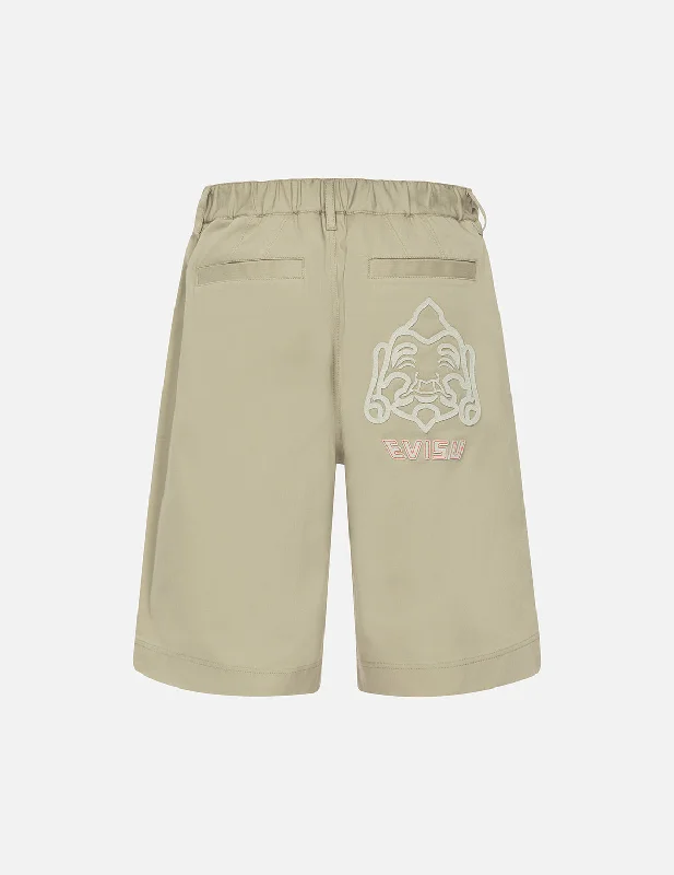 Seagull Embroidery and Godhead Patchwork Relax Fit Shorts