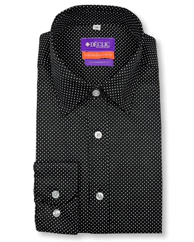 DÉCLIC Costa Spot Print Shirt - Black