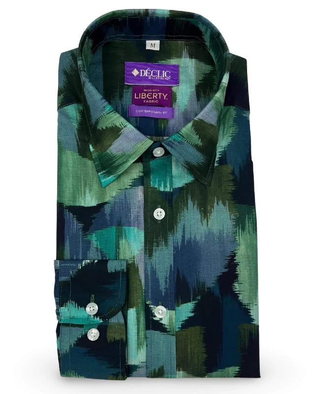 DÉCLIC Liberty Nature's Essence Print Shirt - Green