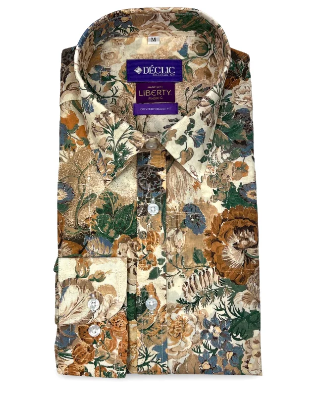 DÉCLIC Liberty Peony Parchment Print Shirt - Assorted