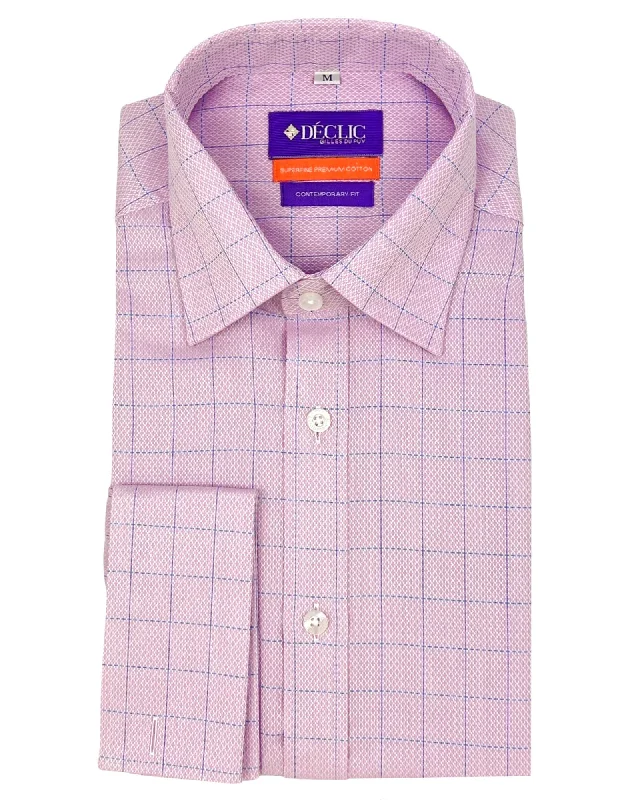 DÉCLIC Salinas Textured Check Shirt - Pink