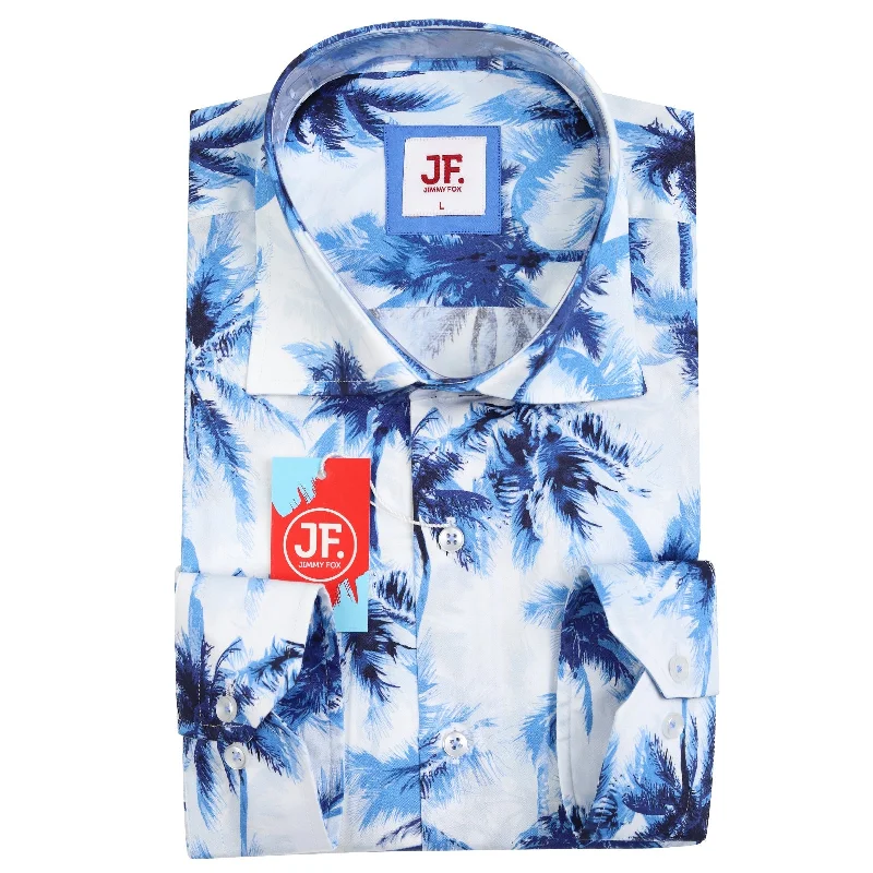 JF862 JIMMY FOX Palm Print Slim Fit L/S Shirt