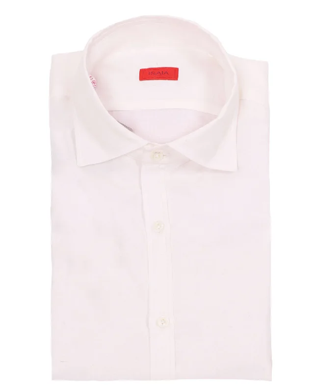 Off White Short Sleeve Dress Shirt