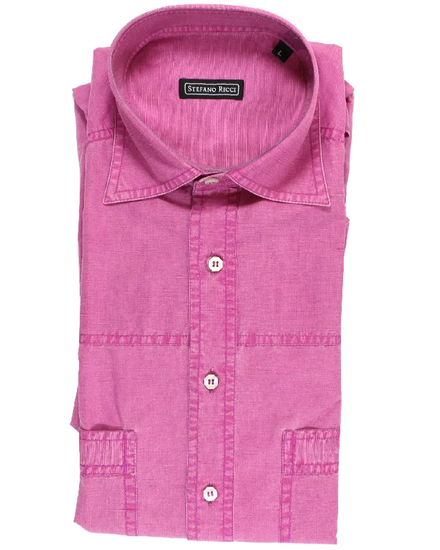 Stefano Ricci Shirt Fuchsia - Front Pockets 41 - 16 SALE