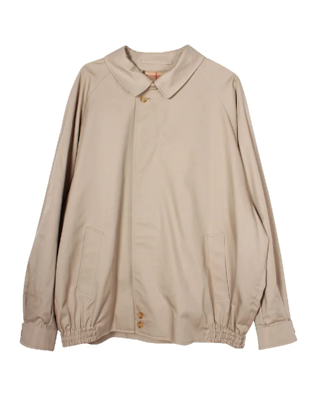 Burberry Vintage Collared Jacket in Beige Polyester