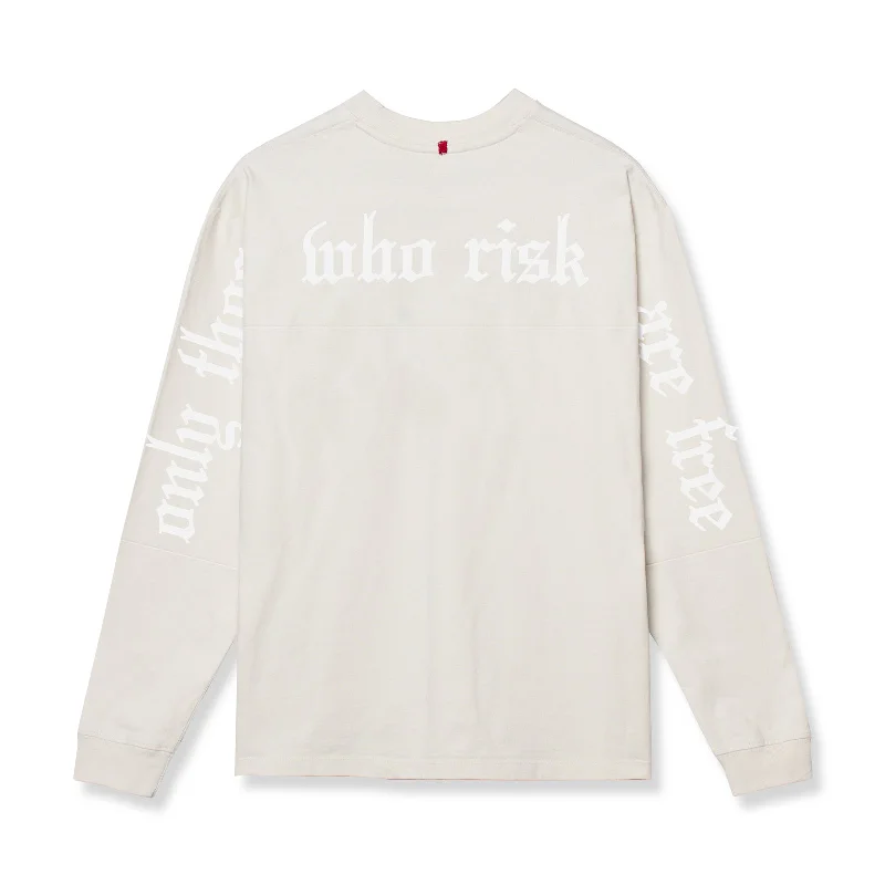 0851. Tech Essential™ Relaxed Long Sleeve  -  Stone/White "OTWR"