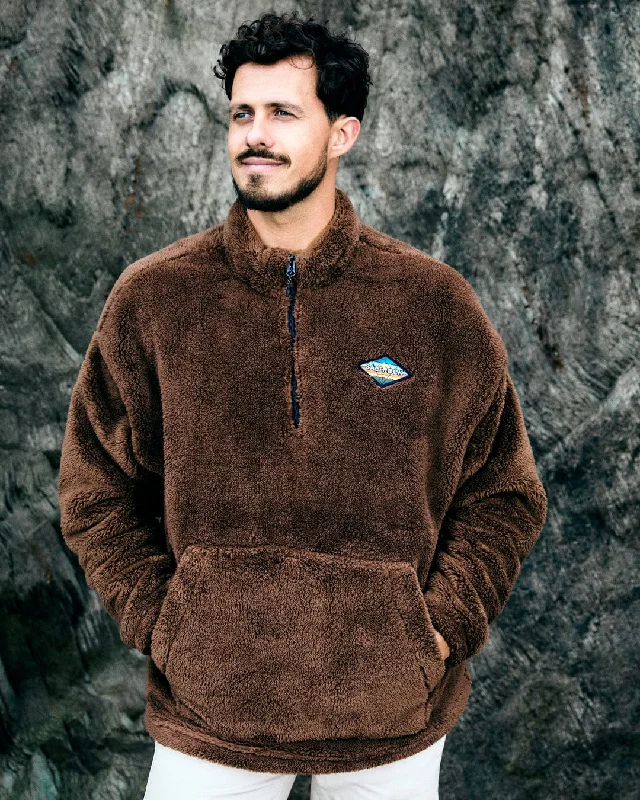 Arches - Mens Recycled Oversized Fleece - Brown