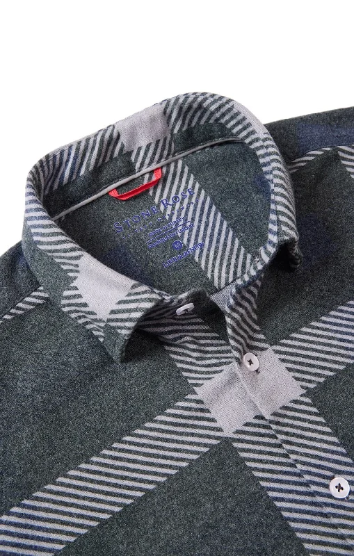 Charcoal Jumbo Plaid Jersey Shirt