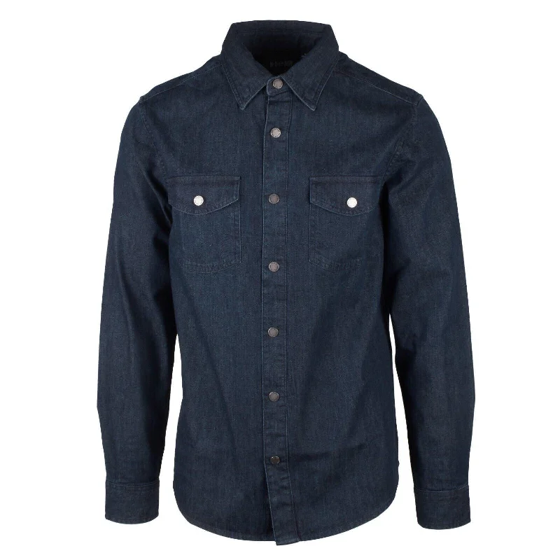 Branded  Men's Blue Artist Drive H-D ADV Denim L/S Woven Shirt (S49A)