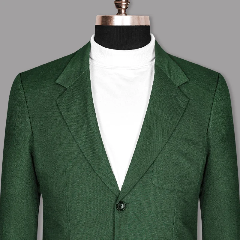 Lunar Green Luxurious Linen Sports Blazer