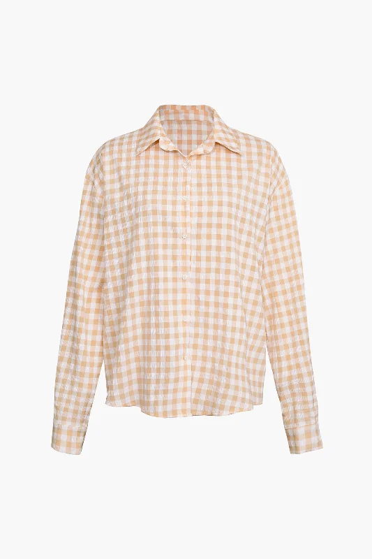 Checked Print Buttons Down Shirt