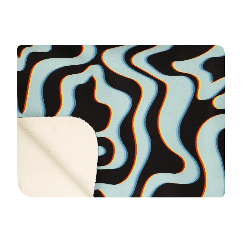 Neon Lava  - Luxury Sherpa Fleece Blanket