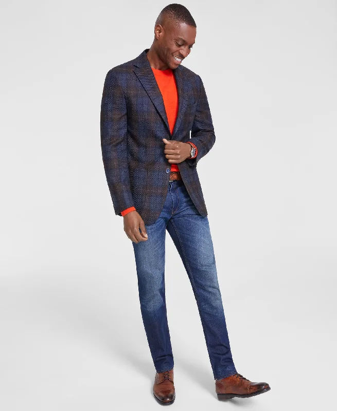 Wool Check Plaid Sport Coat