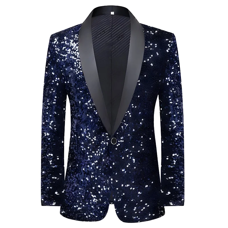 The Constellation Sequin Slim Fit Blazer Tuxedo Suit Jacket