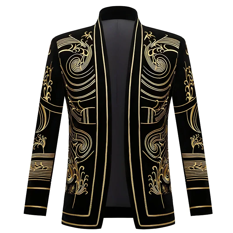 The Regalia Embroidered Open Front Jacket