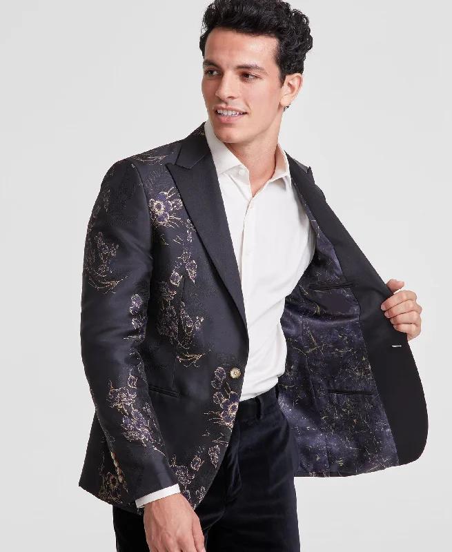 Metallic Floral Jacquard Sport Coat