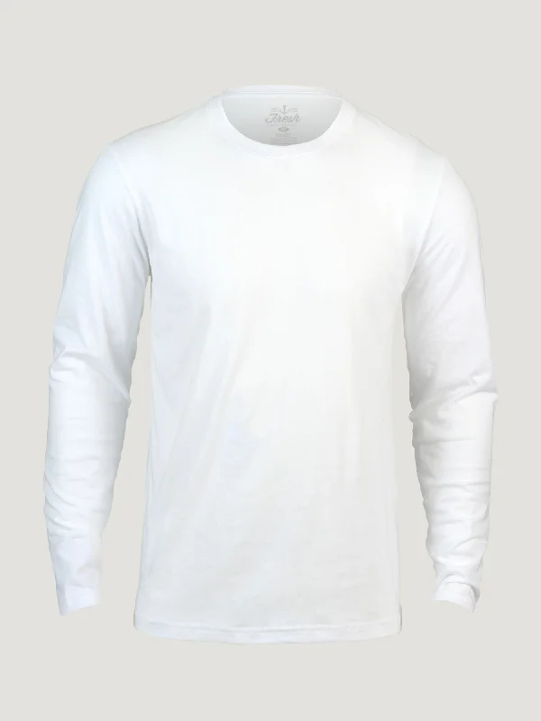 White Long Sleeve Crew Neck