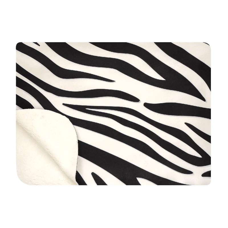 Zebra Crossing - Luxury Sherpa Fleece Blanket