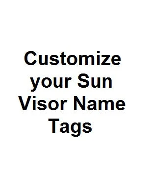 Custom Sun Visor Name Tags