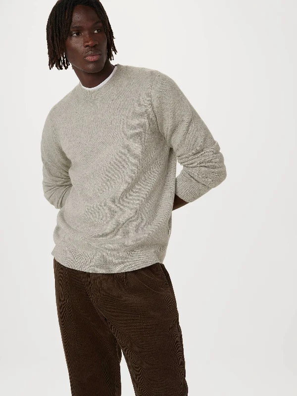 The Yak Wool Crewneck Sweater in Light Grey