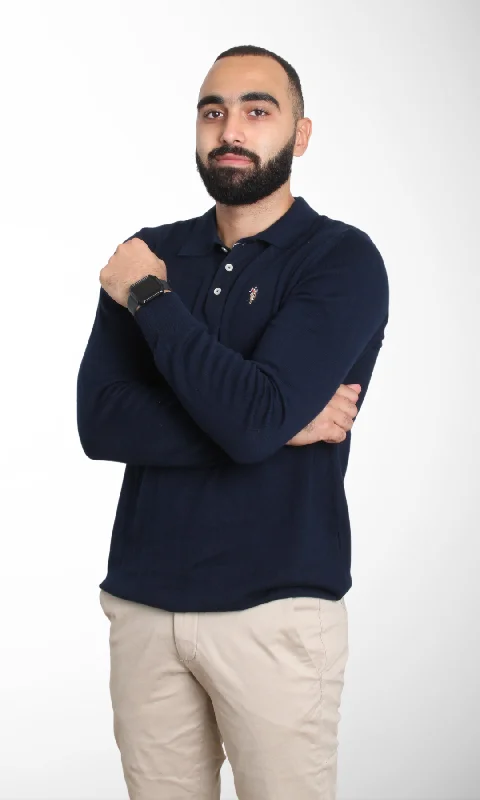 Men Pull Over Sweater (Navy Blue)